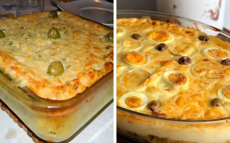 Torta de Bacalhau Gratinado com Batata